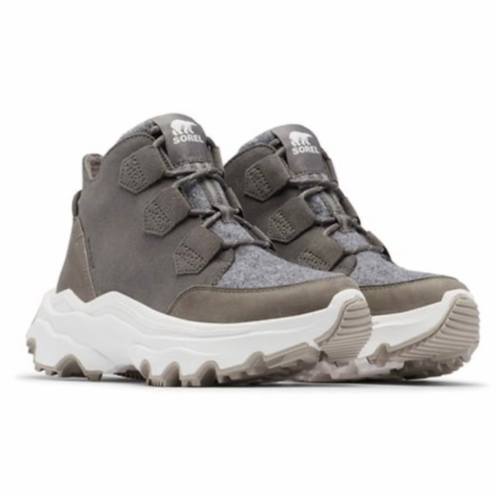 SOREL | Quarry & Sea Salt Kinetic Breakthru Caribo Suede Ankle Boots - Women